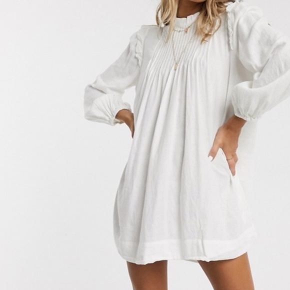 Free People Dresses & Skirts - FREE PEOPLE Clover Pintuck Linen Blend Tunic Dress